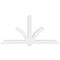Ekena Millwork Redmond Architectural Grade PVC Gable Bracket, 96"W x 48"H x 6"D x 6"F, 12/12 Pitch GBP096X48X0606RED00 - alternate 2